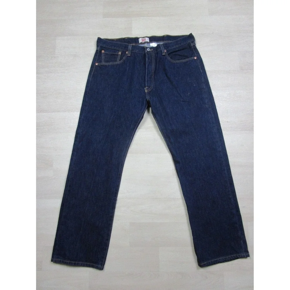Vintage Levi's 501 WPL 423 Button Fly Blue Dark Wash Jeans Men's Size W38‎ L30